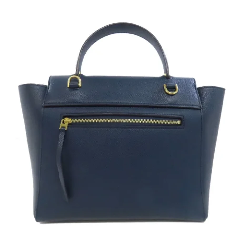 Celine Vintage Pre-owned Leather handbags Blue Dames