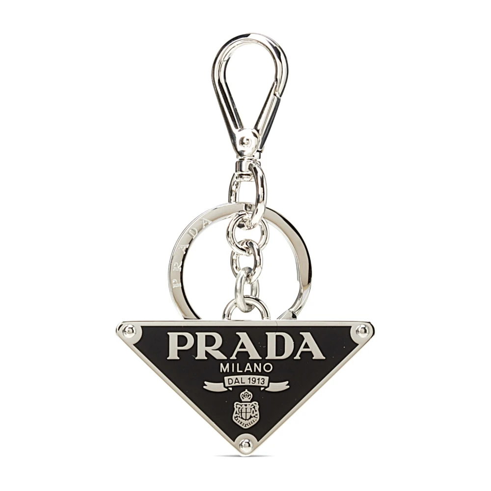 Prada Sleutelhanger Houder Stijlvol Accessoire Black Heren