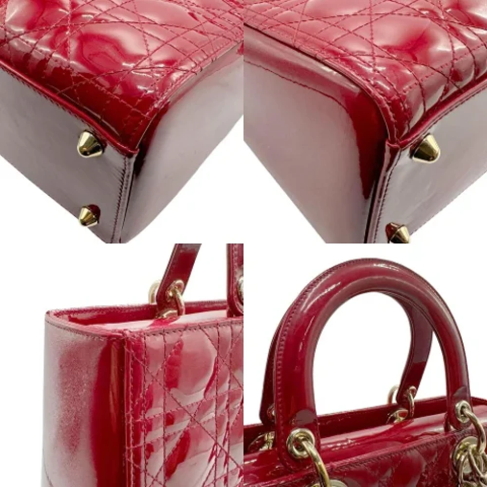 Dior Vintage Pre-owned Leather dior-bags Red Dames