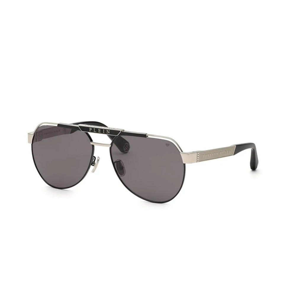 Philipp Plein Men's Gray Sunglasses, 63 Mm, Aviator Sunglasses