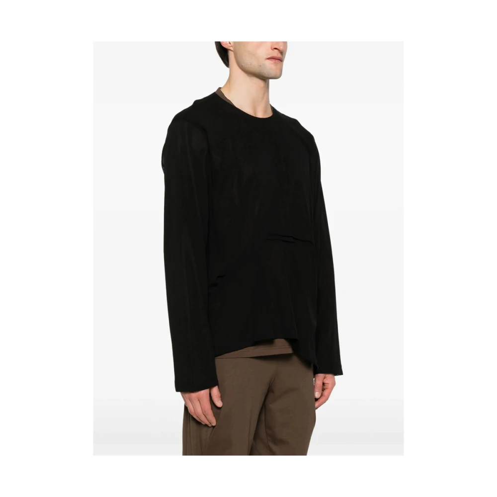 Kiko Kostadinov Gelaagd Crew Neck Longsleeve T-shirt Black Heren