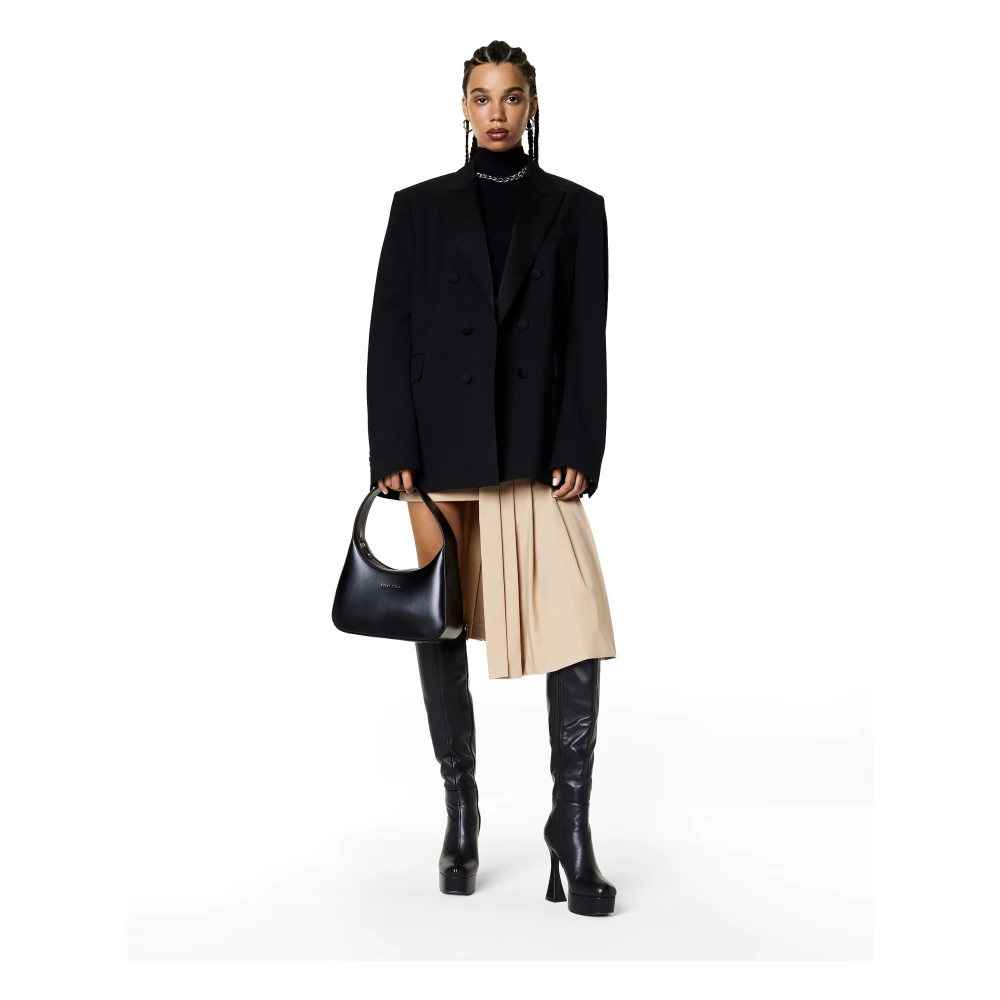 Kazar Studio Stijlvolle zwarte handtas met gladde voorkant Black Dames