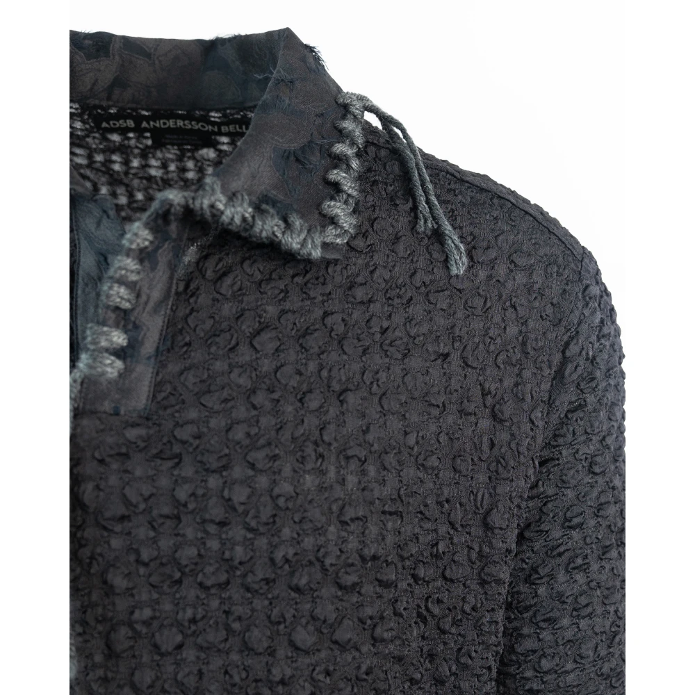 Andersson Bell Zwarte Sweater Regular Fit Polo Stijl Black Heren