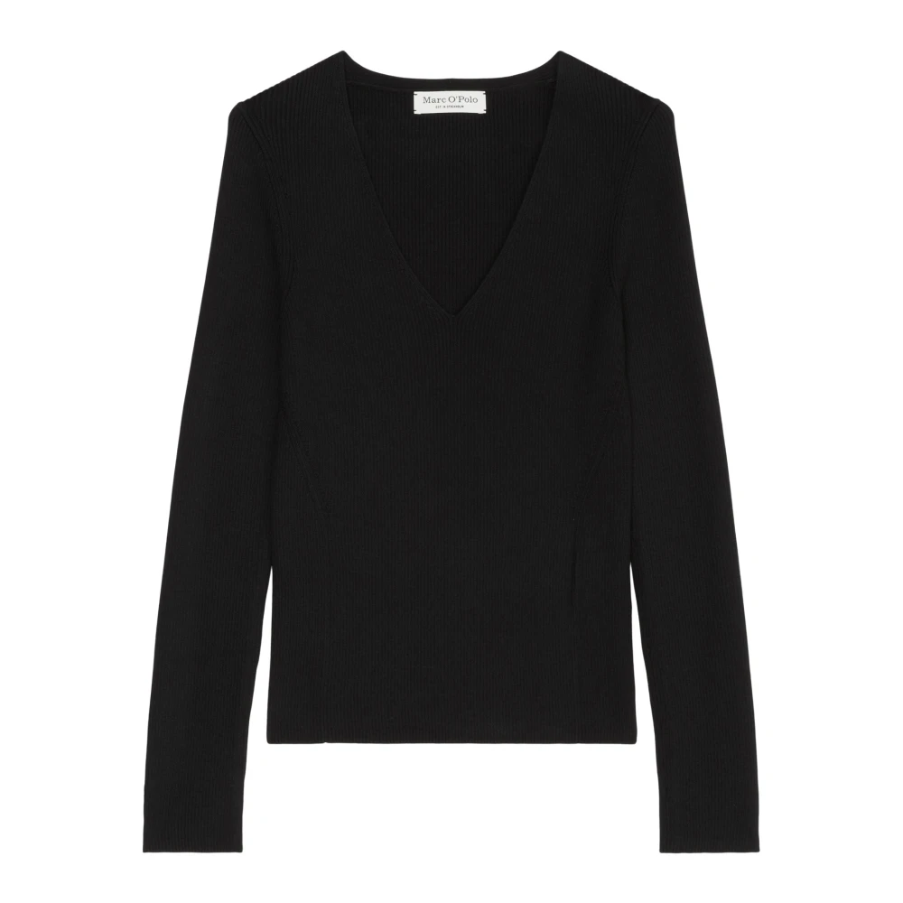Marc O'Polo V-hals trui slim Black Dames