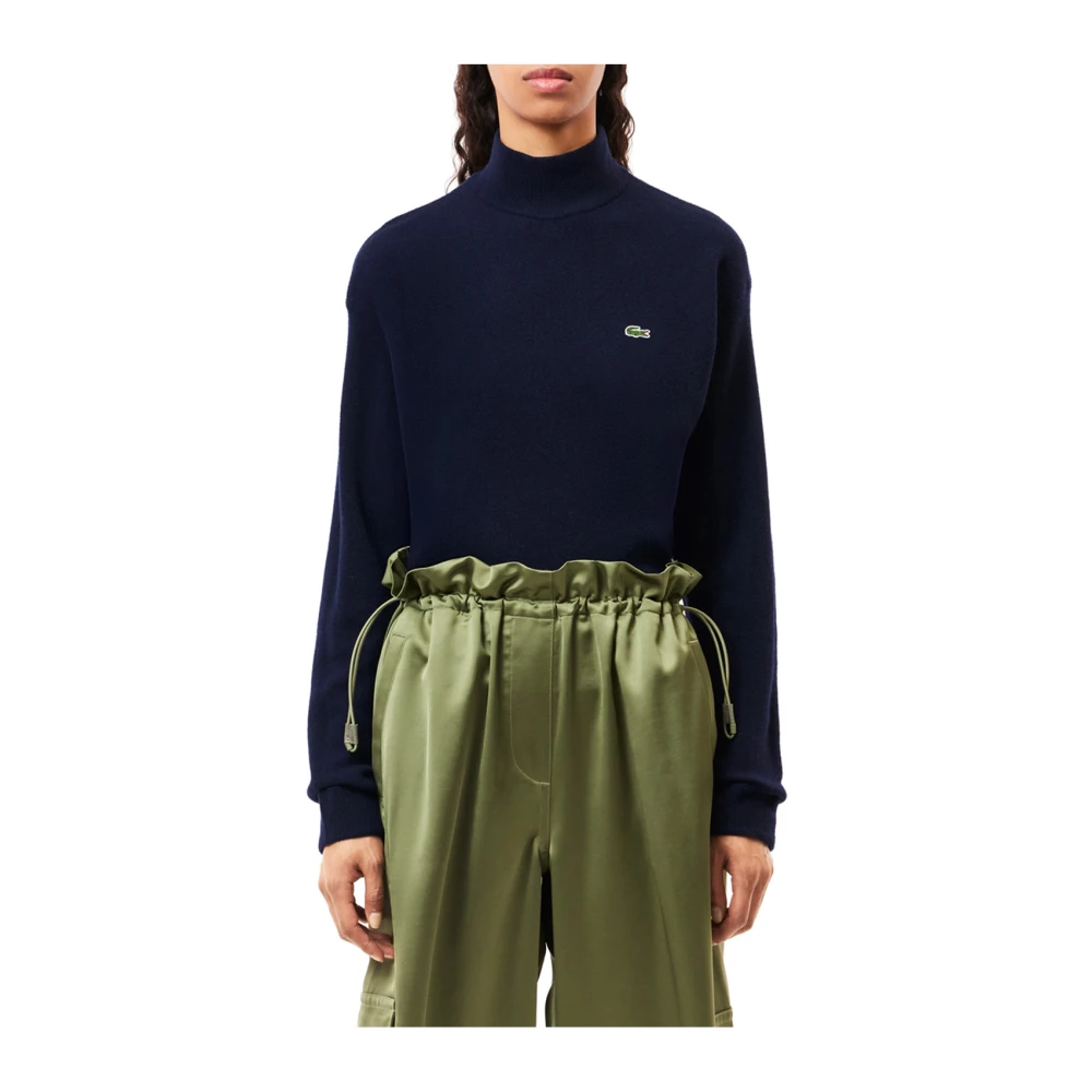 Lacoste Klassieke Gebreide Vest Blue Dames
