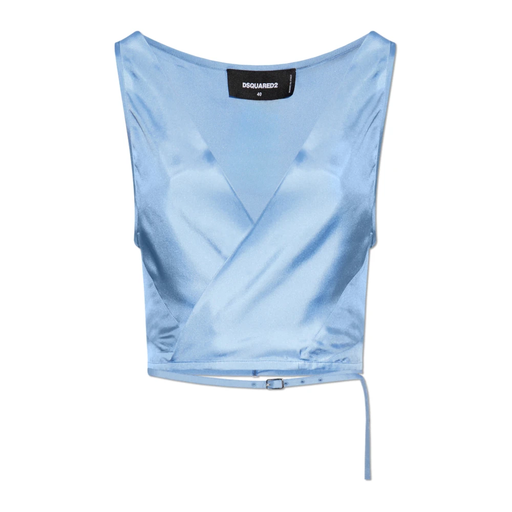 Dsquared2 Zijden top Blue Dames