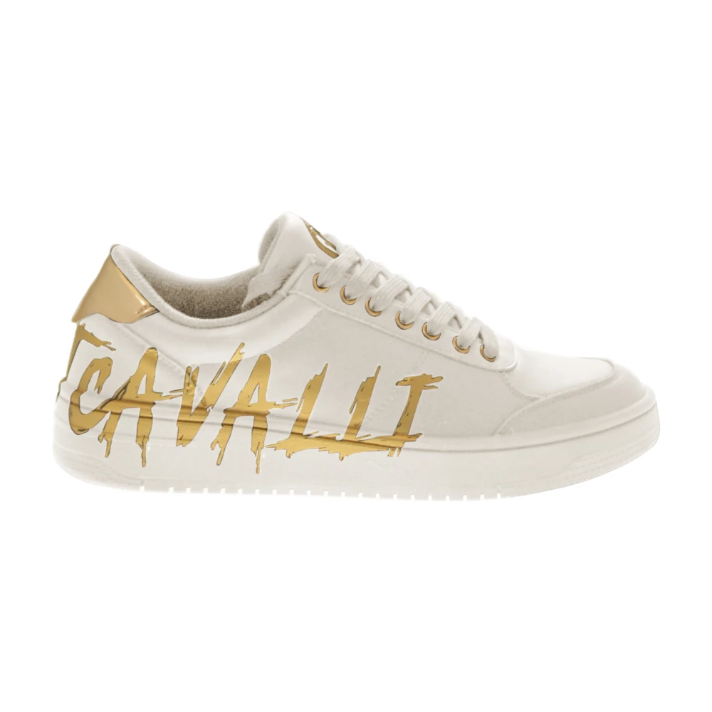 Just Cavalli Logo-Printed Lace-Up Sneakers Dames Schoenen Wit