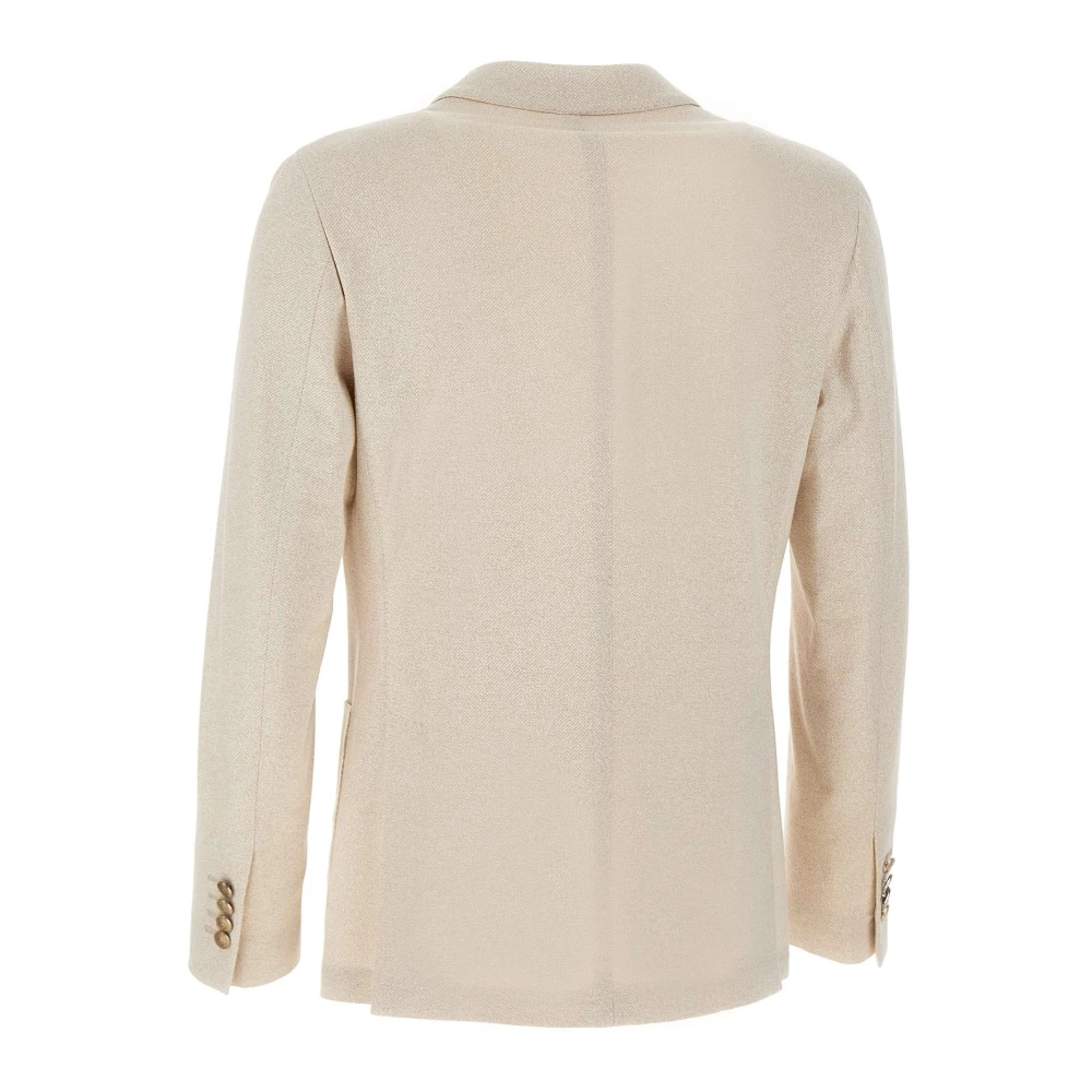 Eleventy Beige Linen Blend Blazer Beige Heren