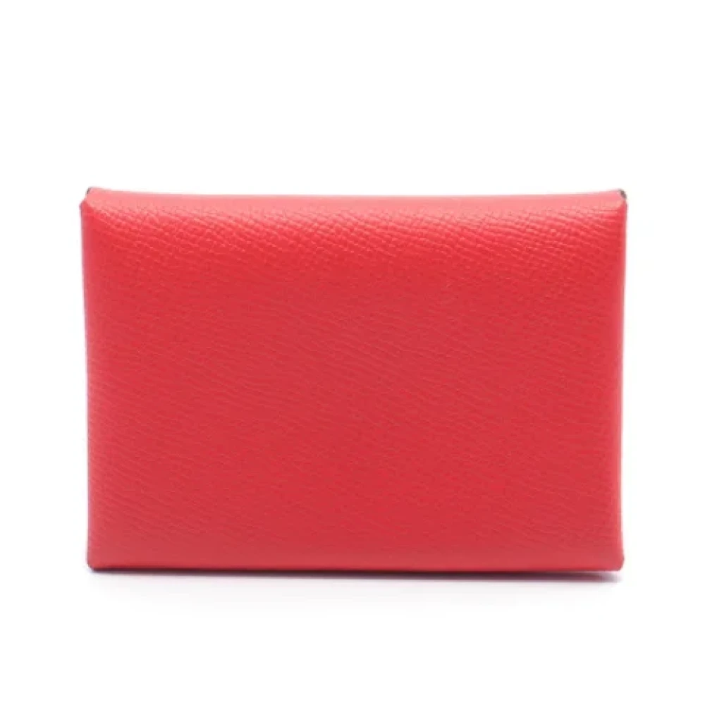 Hermès Vintage Pre-owned Leather wallets Red Dames