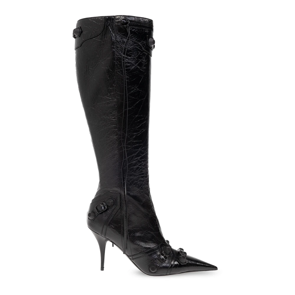 Balenciaga Women's Black Heeled Boots, 3 Uk, Cagole Heeled Boots