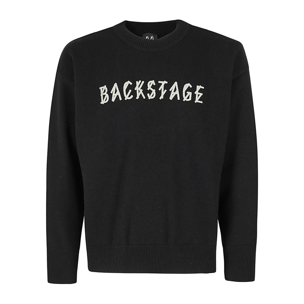 44 Label Group Round-neck Knitwear Black Heren