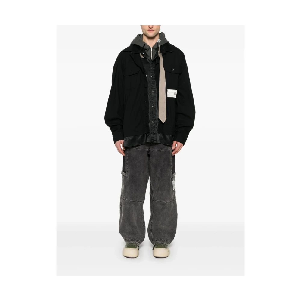 Mihara Yasuhiro Grijze Broek met Koordtaille Black Heren