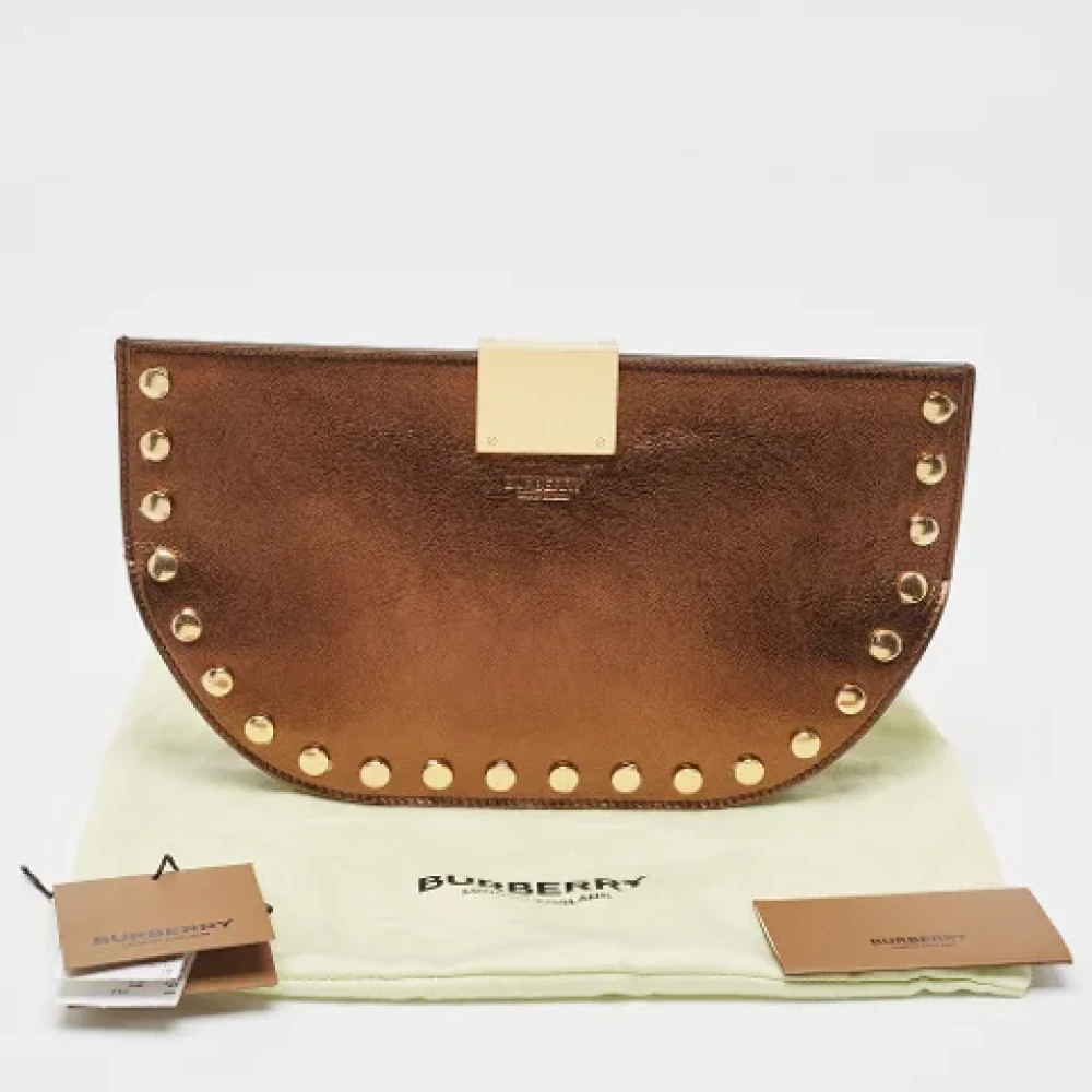 Burberry Vintage Pre-owned Leather clutches Brown Dames