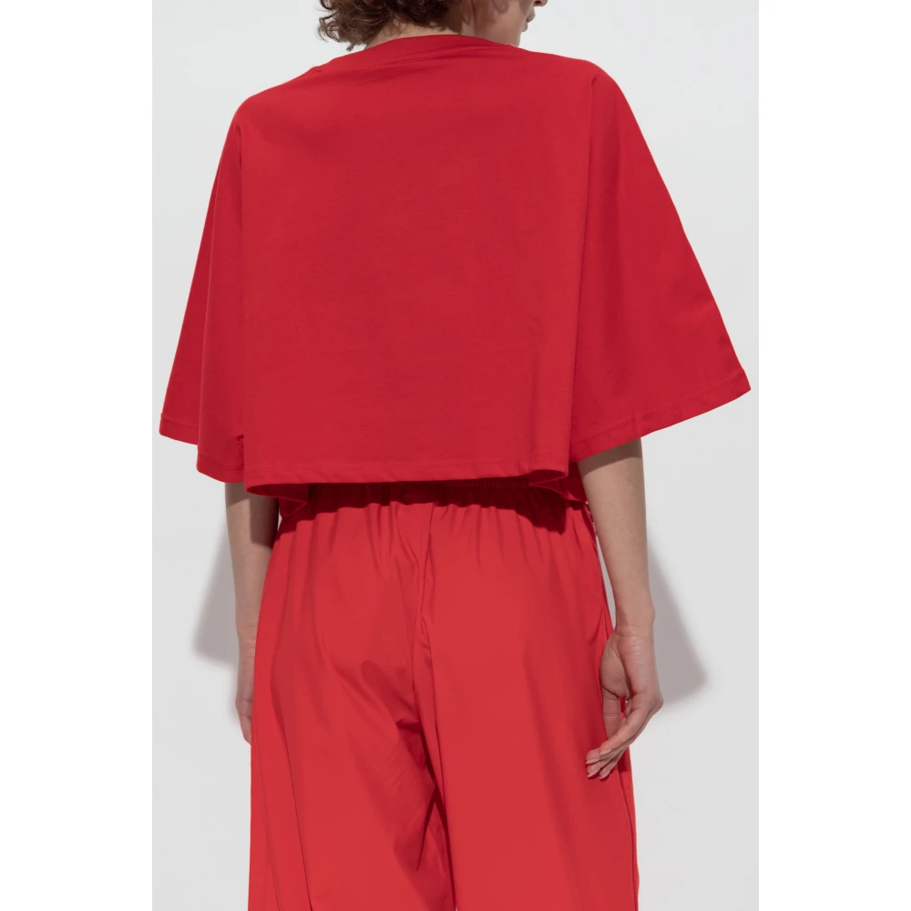 adidas Originals Korte T-shirt met logo Red Dames