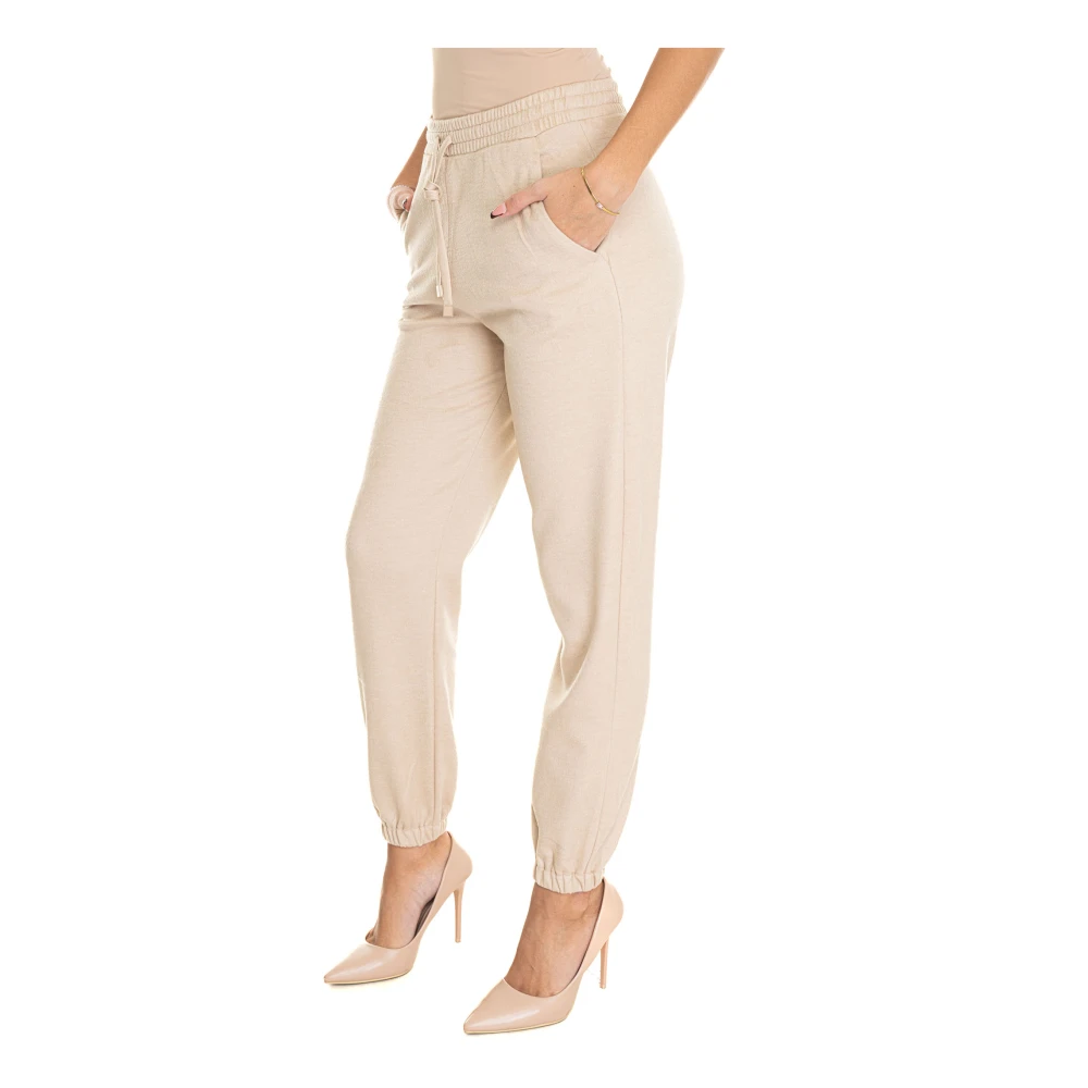 Max Mara Weekend Overalls broek met trekkoord in de taille Beige Dames