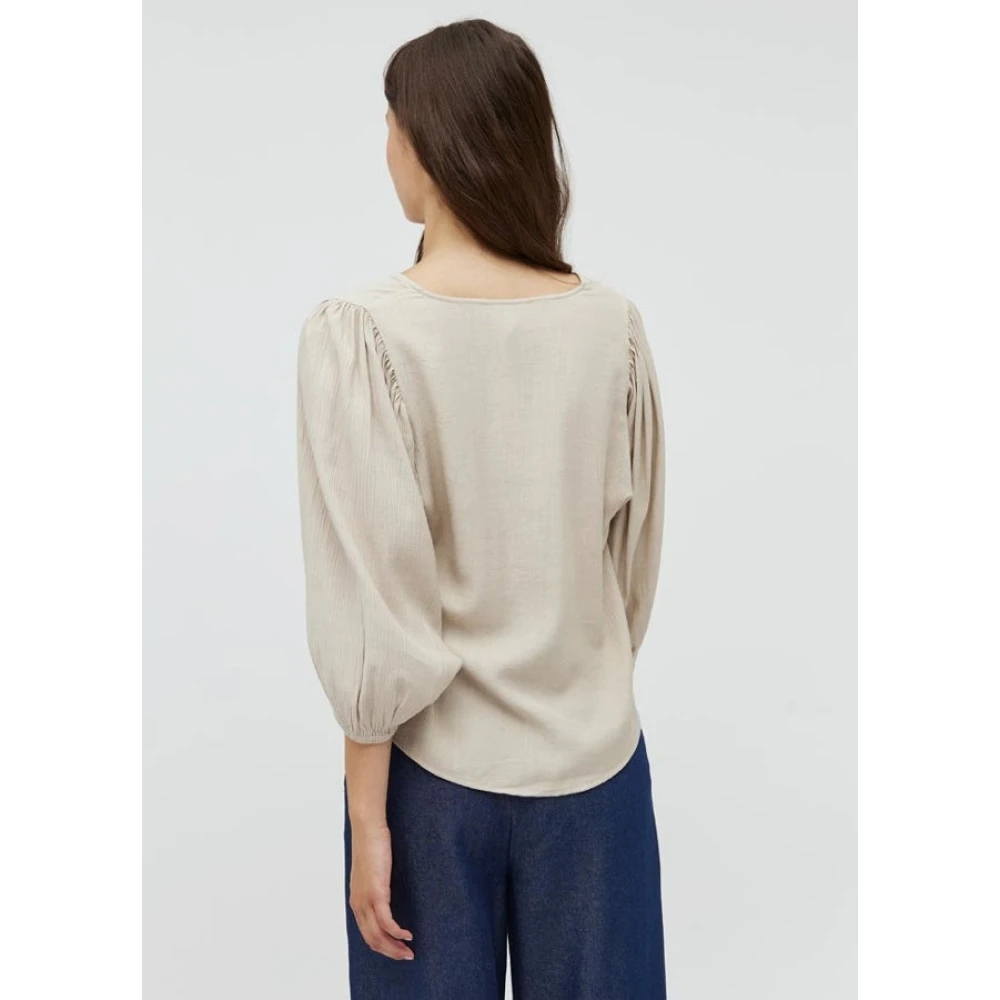 MbyM Beige V-hals Blouse Antoni Beige Dames