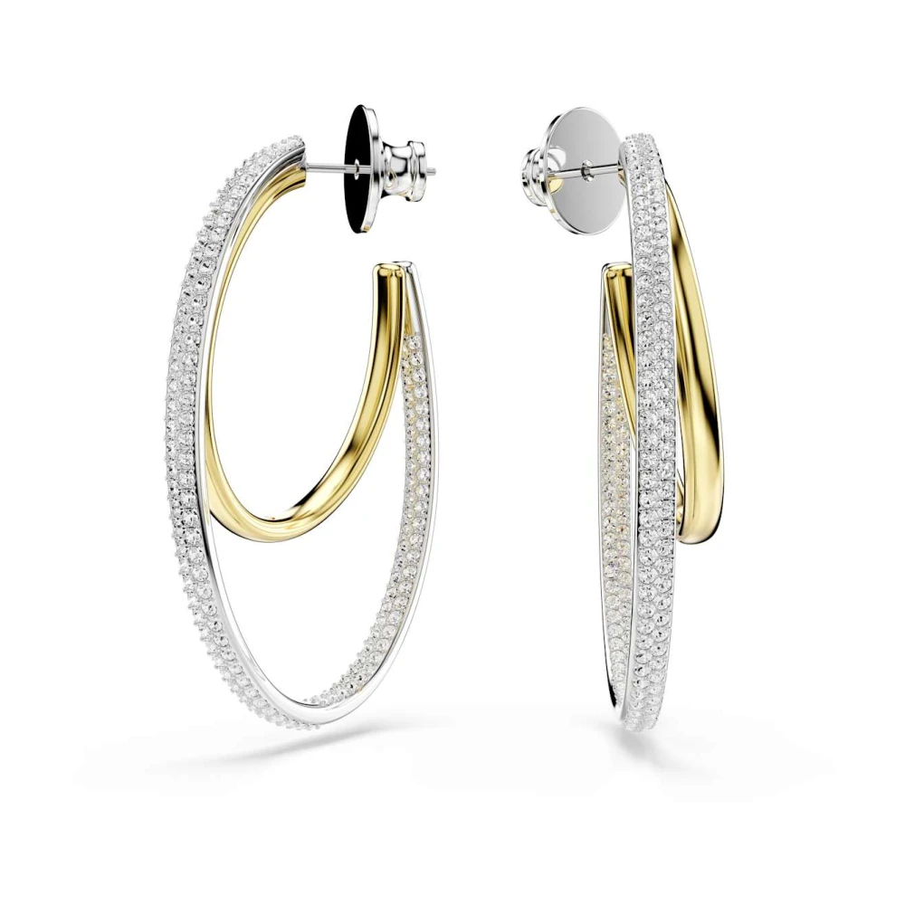 Swarovski Women's Gray Crystal Stud Earrings- Multi-Coloured- Elegant - Earrings - One Size - Accessories