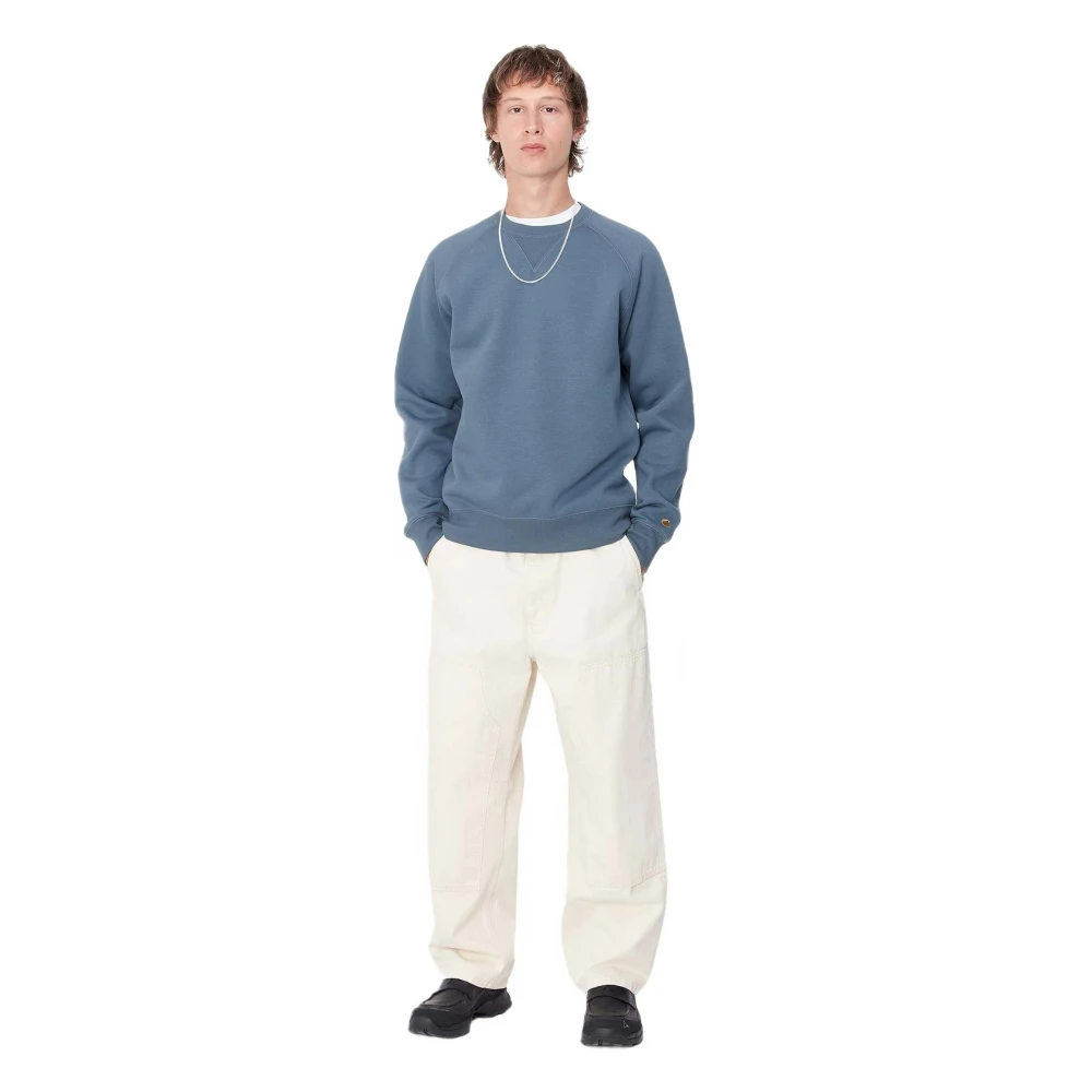 Carhartt WIP Chase Sweat Longsleeve T-shirt Blue Heren