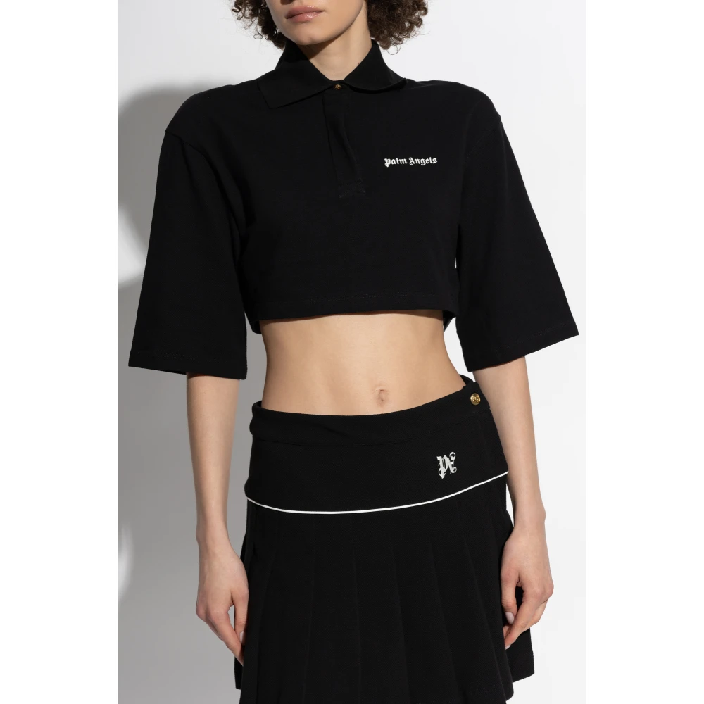 Palm Angels Korte Polo Black Dames