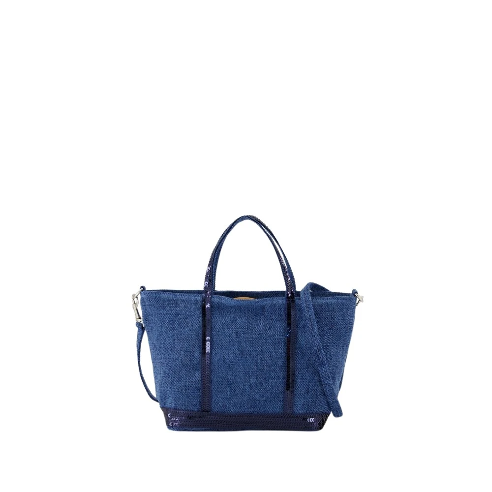 Vanessa Bruno Women's Blue Linen Shoulder Bag With Top Handles - Shopping Bags - One Size - Bags