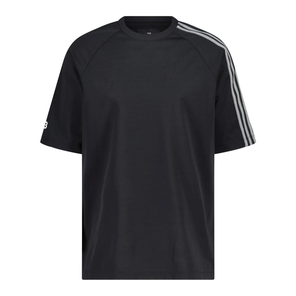 Y-3 Jersey T-shirt met kenmerkende strepen Black