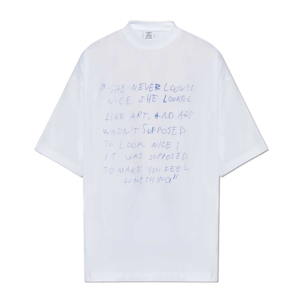 Vetements T-shirt met print White Heren