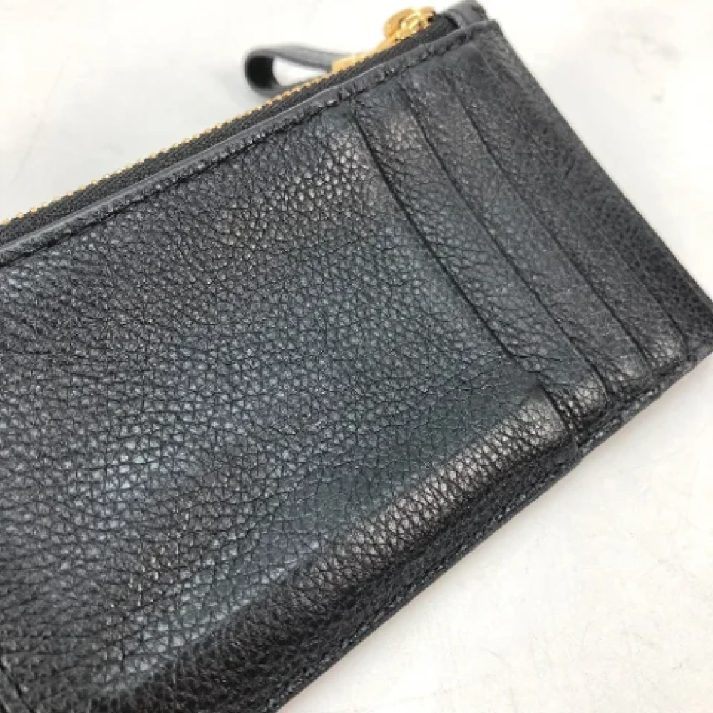 Dior Vintage Pre-owned Leather wallets Black Dames