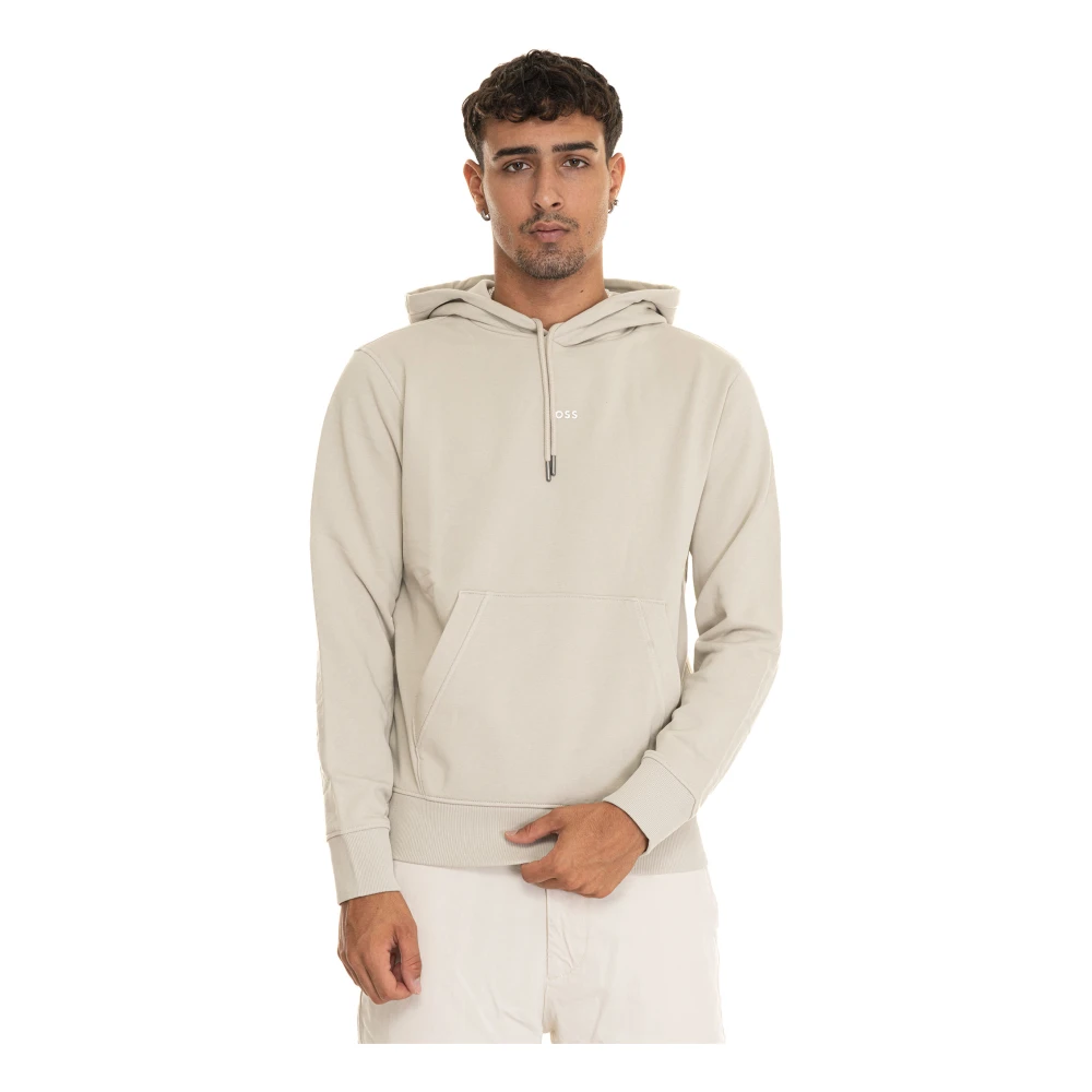 Boss Casual Crewneck Sweatshirt Beige Heren