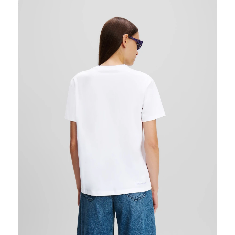 Karl Lagerfeld Baltisch T-shirt met tas ontwerp White Dames