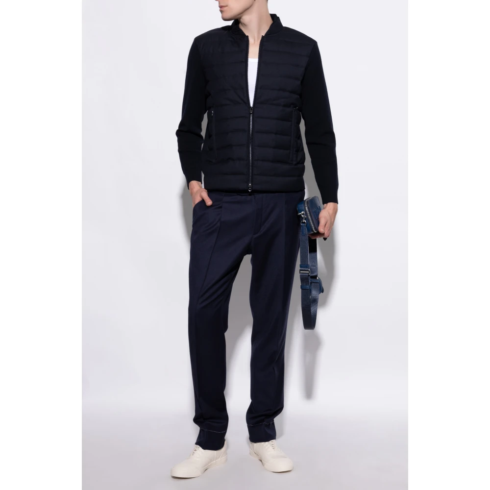 Emporio Armani Vest met gewatteerde voorkant Blue Heren