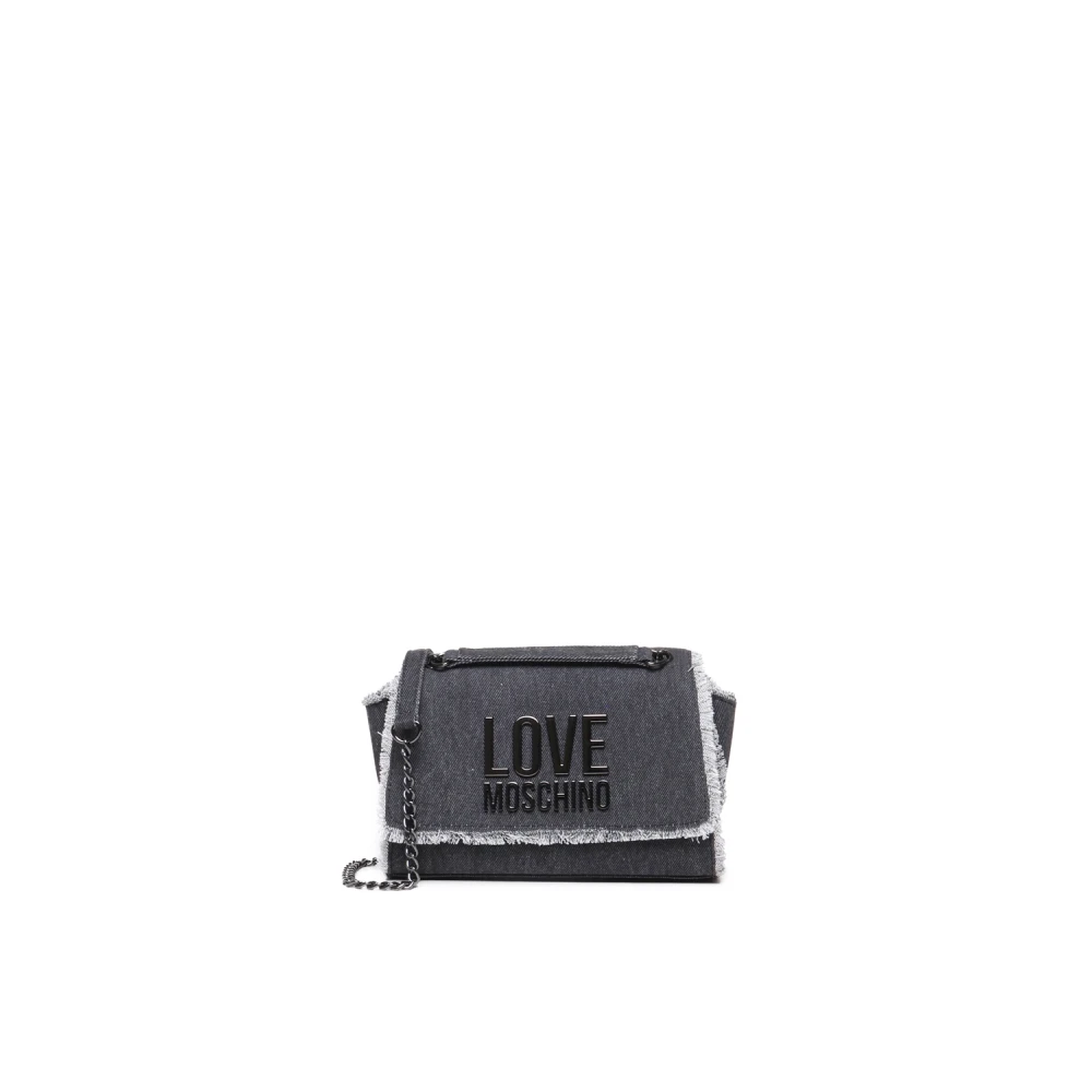 Love Moschino Logo Schoudertas met Magneetsluiting Black Dames