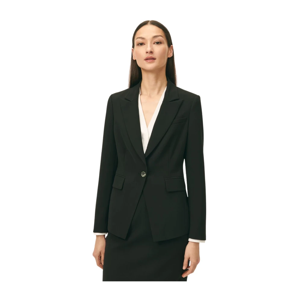 Brooks Brothers Crepe Kostuumjasje met één Knoop Black Dames