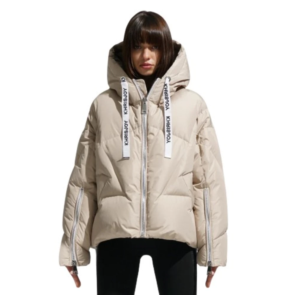 Khrisjoy Iconische Luxe Winter Puffer Jas Beige Dames