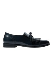 Lucy Loafers - Niebieskie skórzane półbrogue