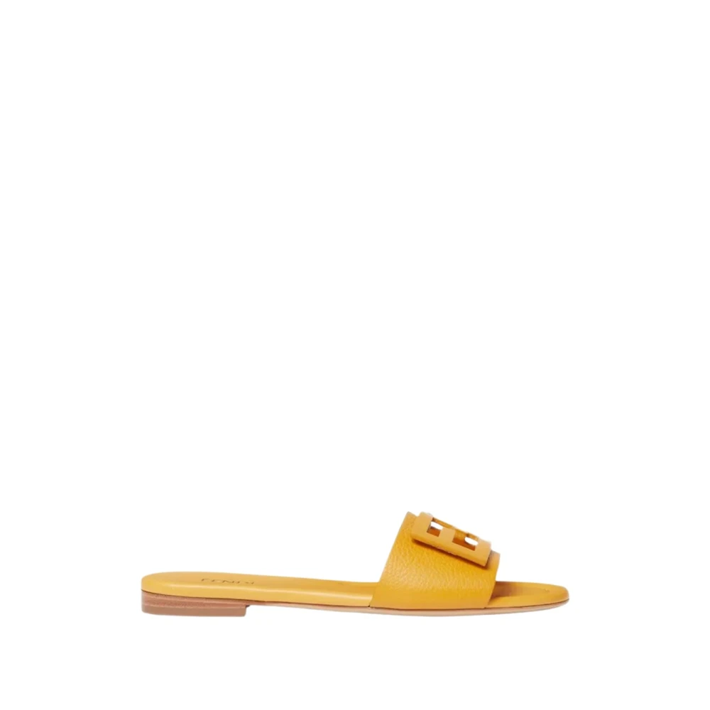 Fendi Yellow Tube Leather Sandal - Image 2