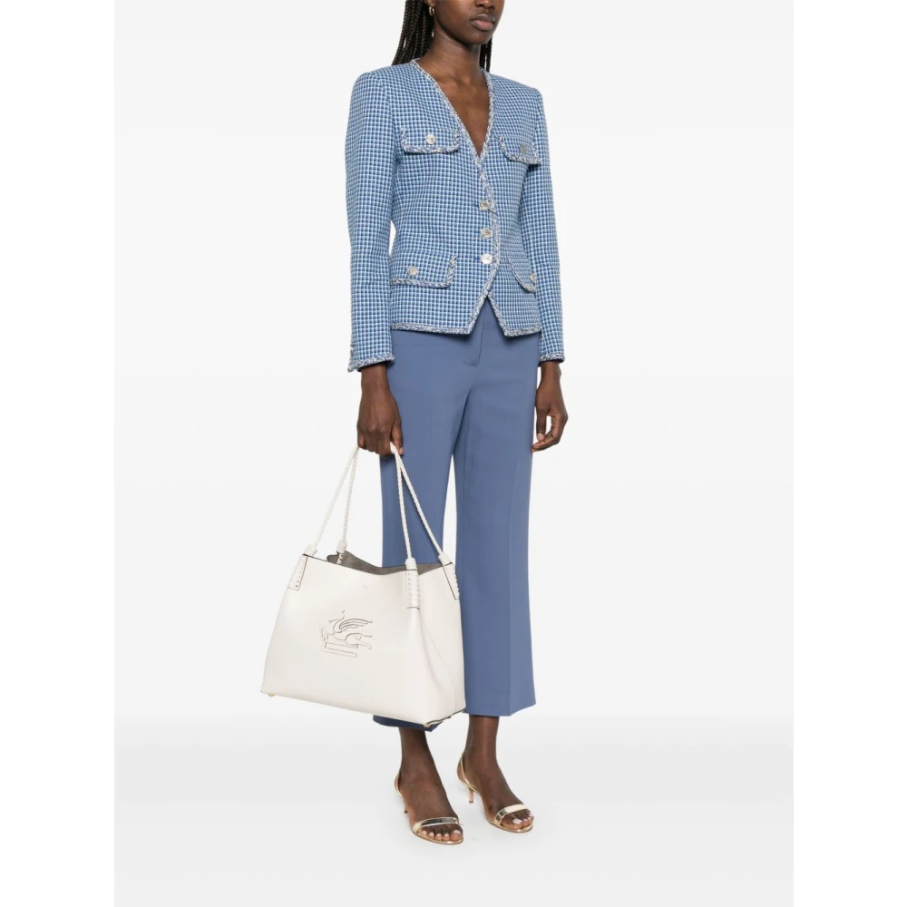 ETRO Stijlvolle Cream Shopper Tas Gray Dames