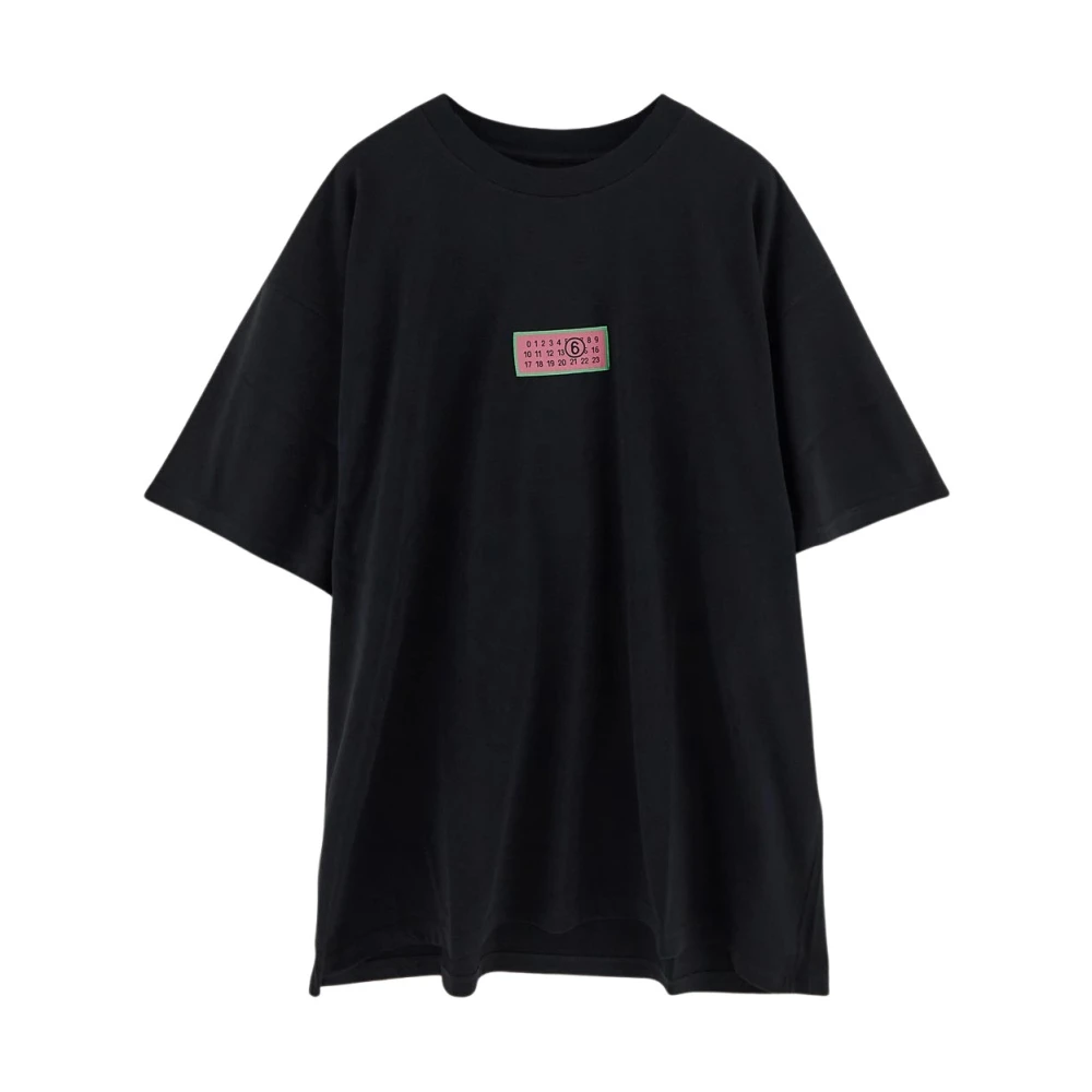 MM6 Maison Margiela Katoenen Logo T-Shirt Black Heren