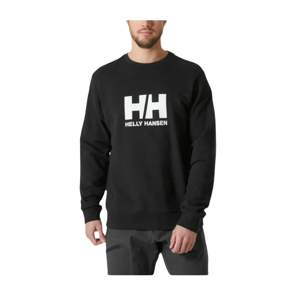 Helly Hansen Zwart Logo Crew Sweatshirt Black Heren