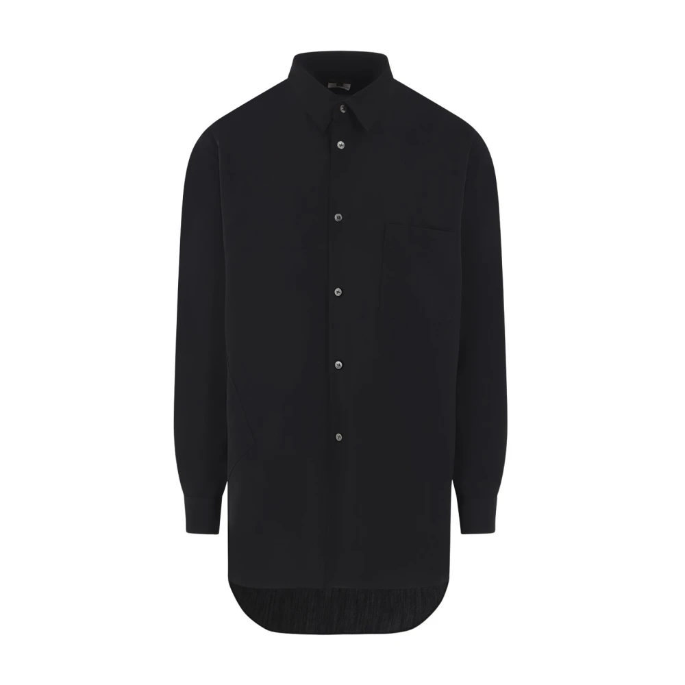 Comme des Garçons Zwarte Popeline Overhemd met Klassieke Kraag Black Heren