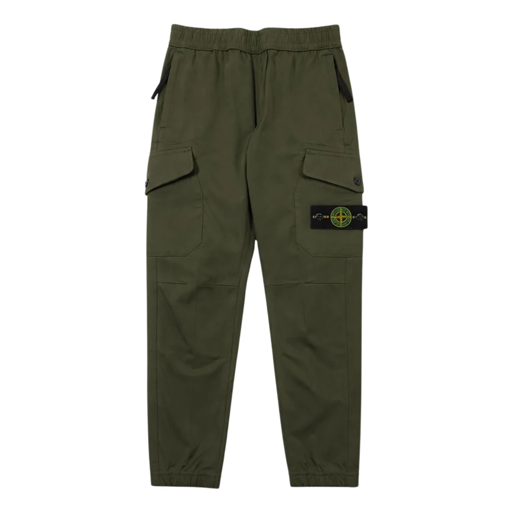 Stone Island Boys Green Trousers, 12 Y, 30612 Cargo Trousers