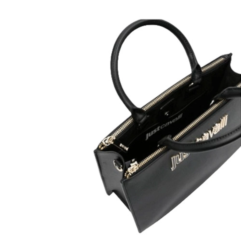Just Cavalli Zwarte Dameshandtas Rechthoekige Vorm Black Dames
