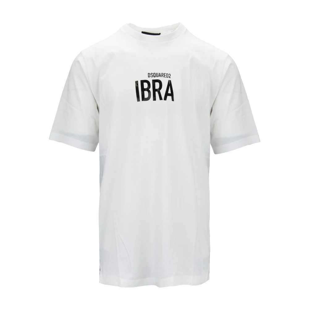Dsquared2 Men's White T-Shirts, 3XL, Slip-On T-Shirt With `Ibra`