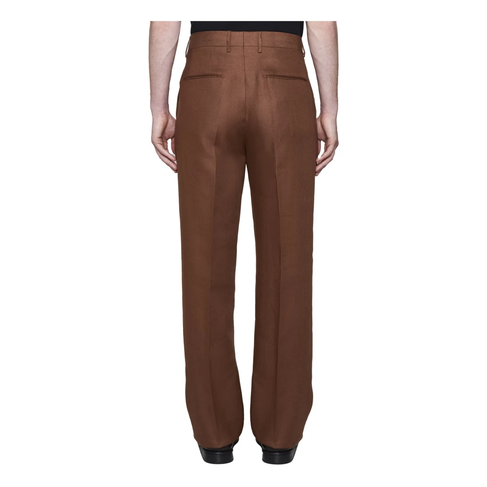 Tagliatore Elegante Broek Geen Plooien Brown Heren