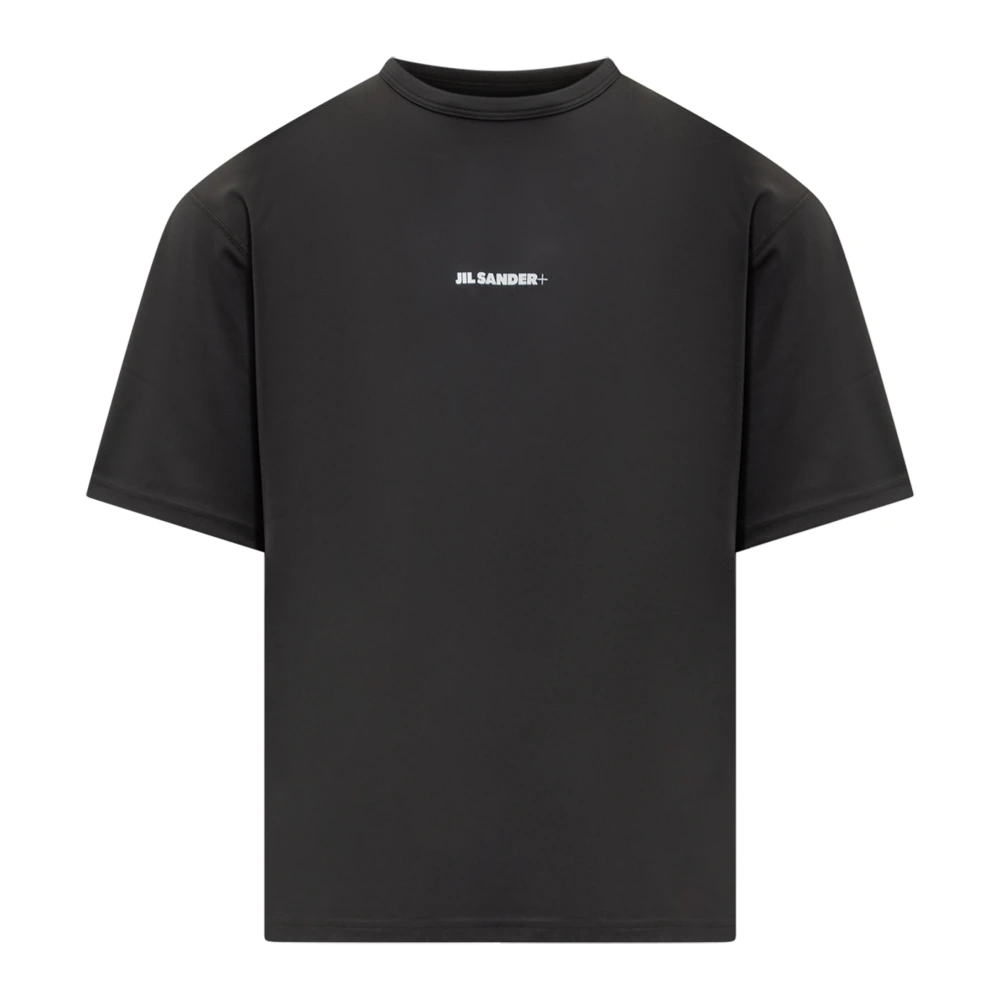 Jil Sander Zwart T-shirt met logo Black Heren