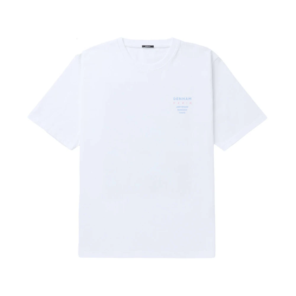 Denham The Jeanmaker Wave Tee Korte Mouw T-shirt White Heren