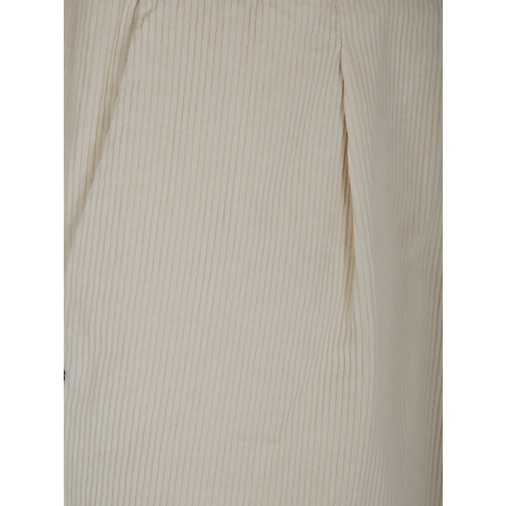 White Sand Milk Long Trousers Beige Heren