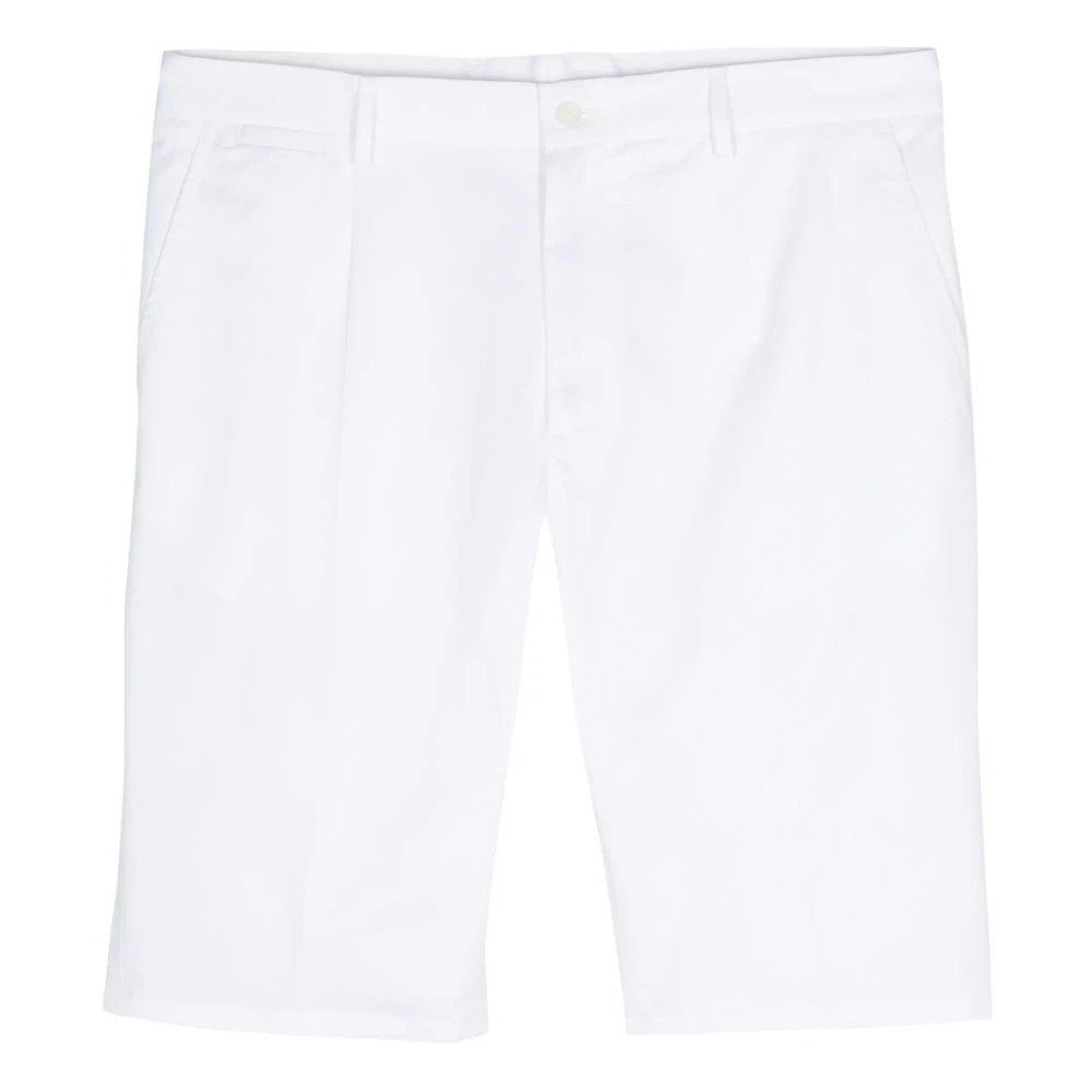 Dolce & Gabbana Witte op maat gemaakte Bermuda shorts met DG-logo White Heren