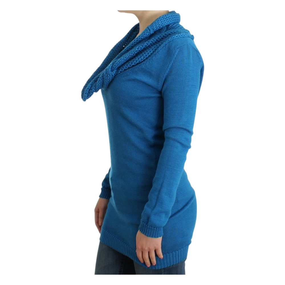 Costume National Blauwe Gebreide Trui met Ronde Hals Blue Dames