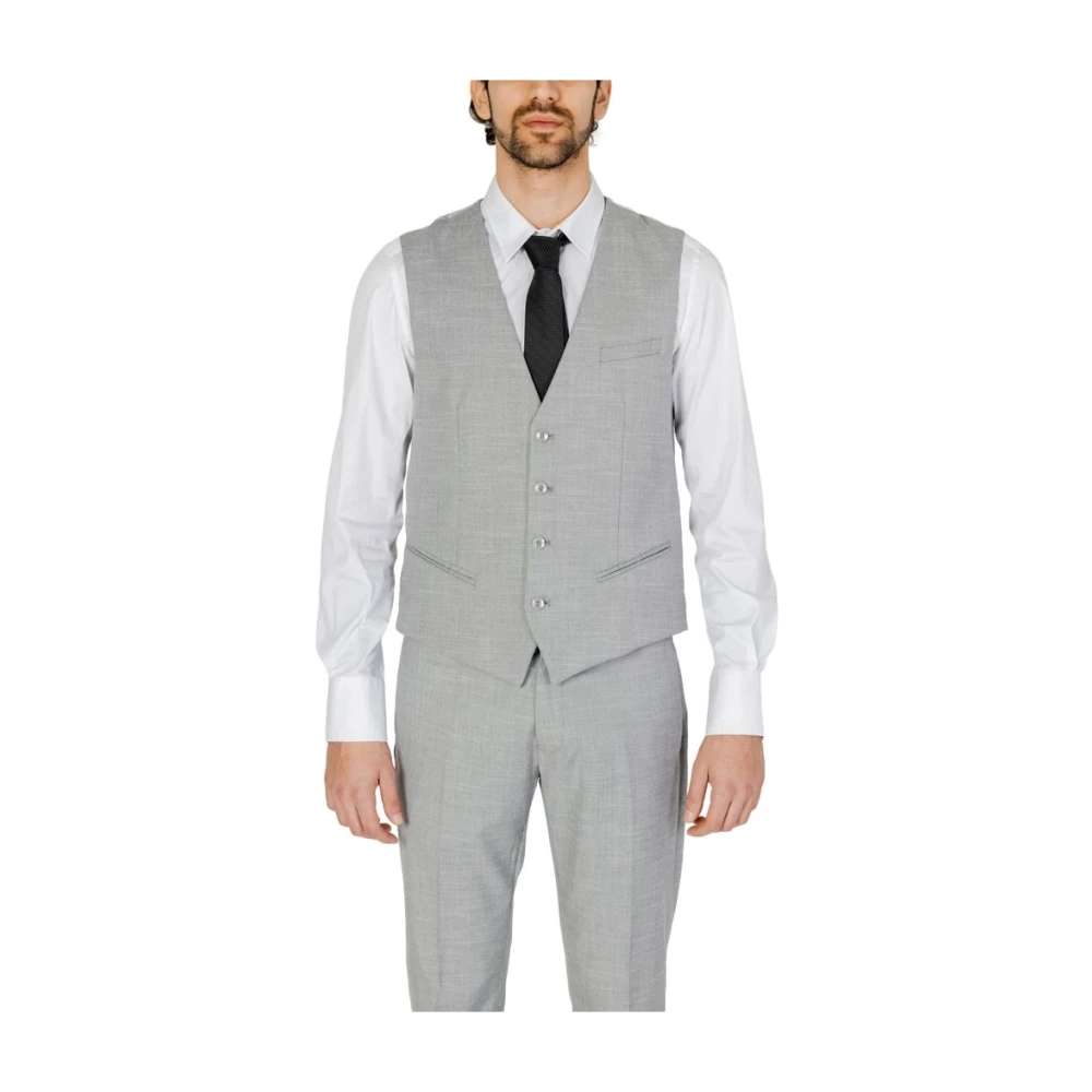 Antony Morato Men's Gray Waistcoats, S, Mmvs00012-Fa650330 Casual Vest