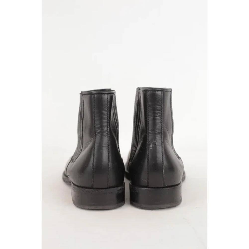 Balmain Pre-owned Leather boots Black Heren